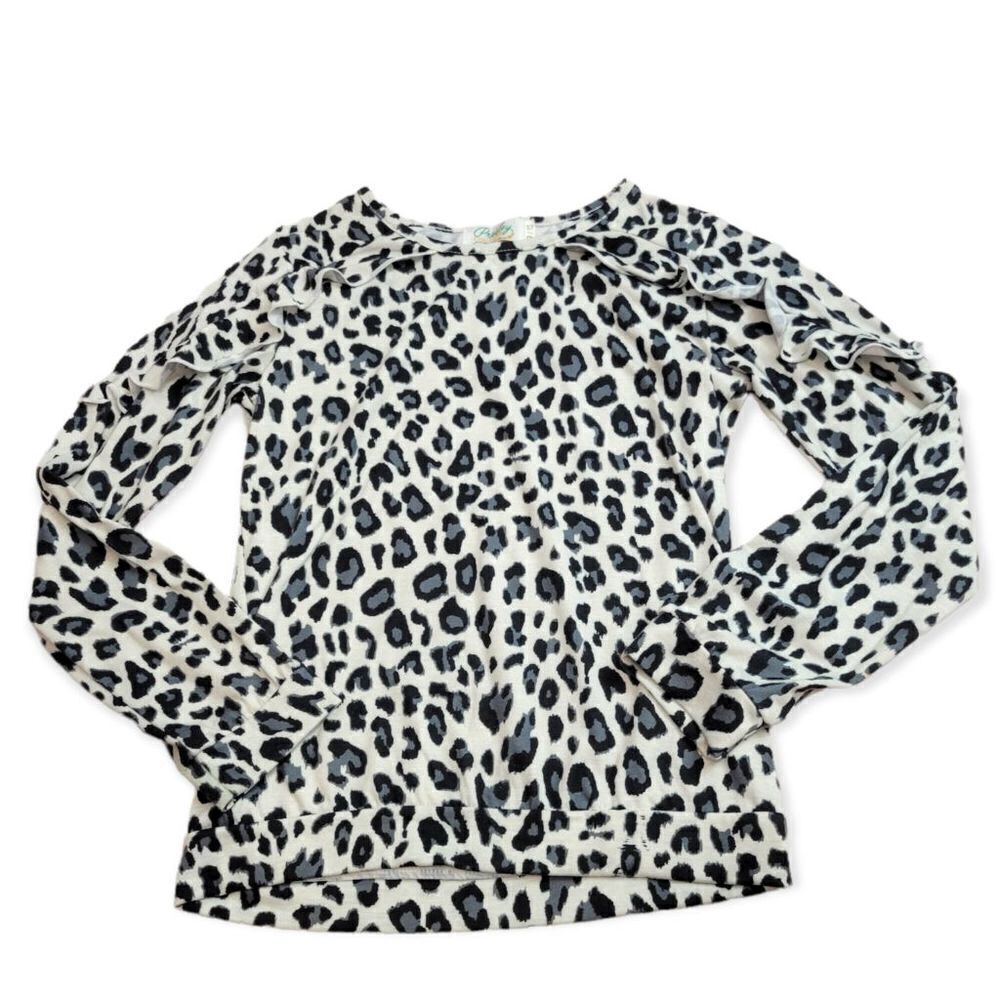 Presley Couture leopard top with ruffle 9/10